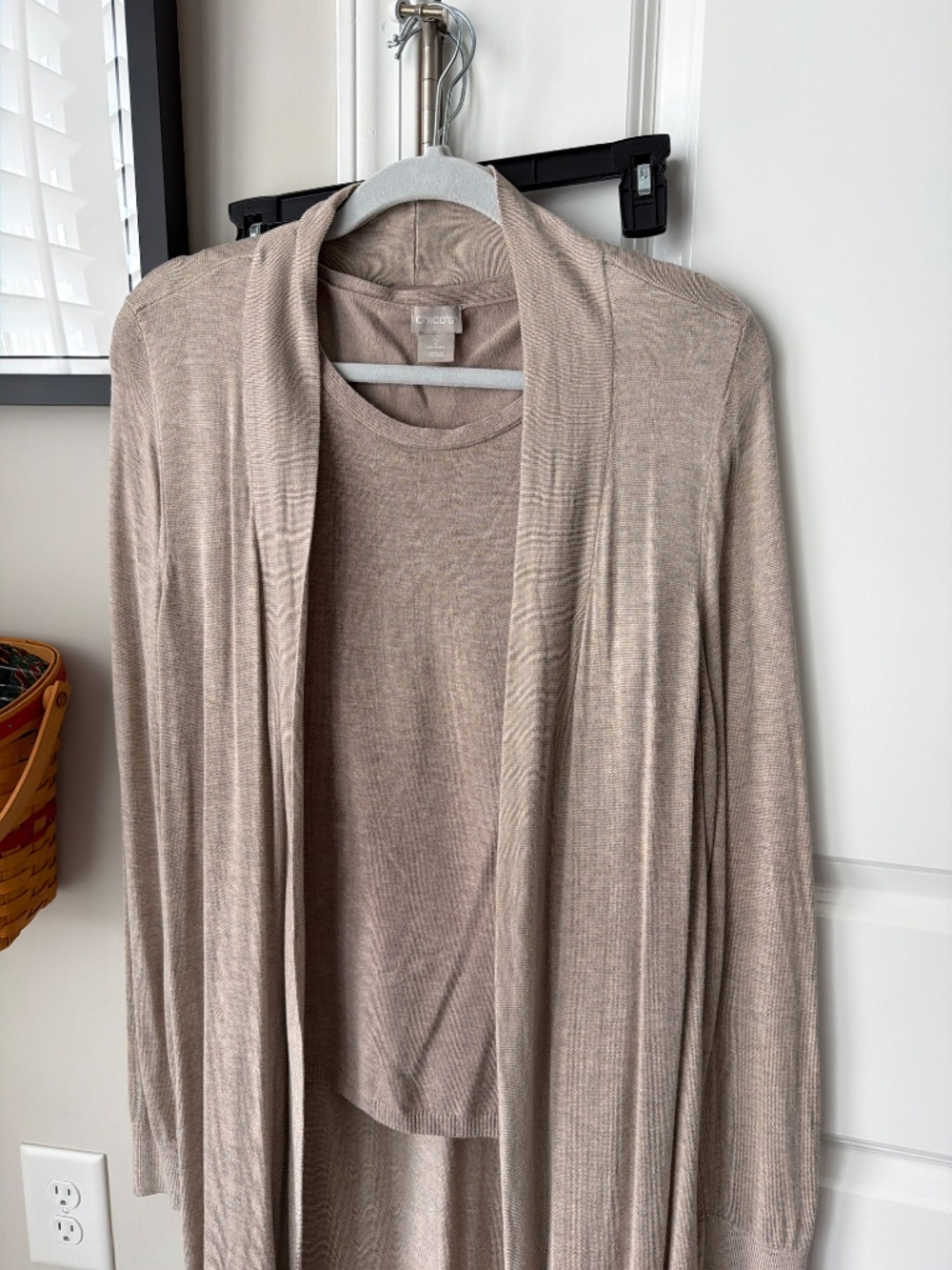 Chicos sweater knit tank and matching duster